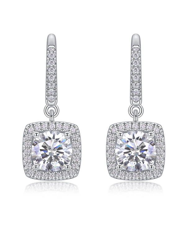 Round Cut Moissanite Earrings