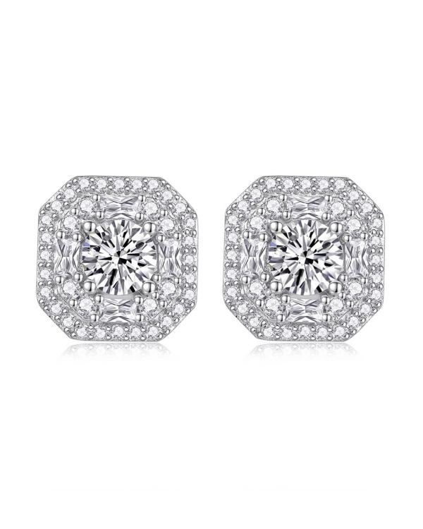 Round Cut Moissanite Simple Stud Earrings
