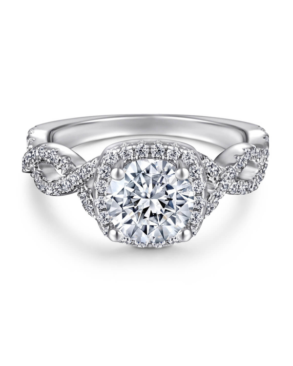 Round Cut Moissanite Ring