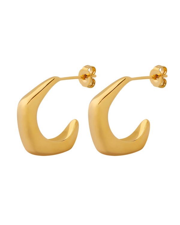 C-Shaped Design Earrings
