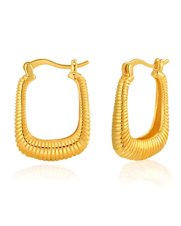 Vintage Hoop Twisted Earrings