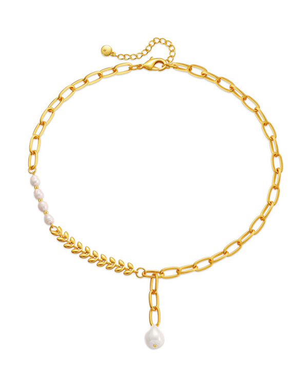 Wheat Ear Pearl Clavicle Chain