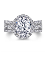 Oval Moissanite Engagement Ring 