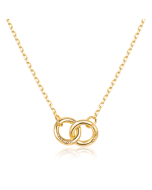  Personalized Engravable Double Ring Necklace For Her