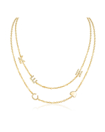 Custom Personalized Initial Layered Necklace 