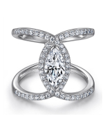 Marquise Cut Moissanite Ring 