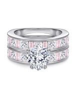 Heart Moissanite Ring Set