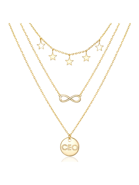 Customized 3 Layered  Necklace Set For Women