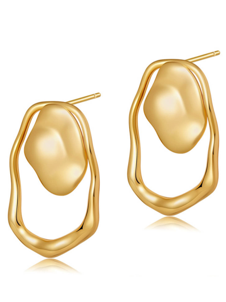 Irregular Pleated Earrings