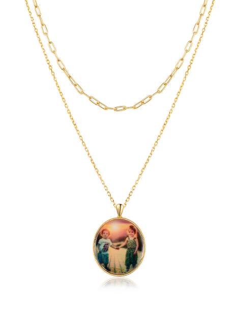 Personalized Photo Multilayer Necklace